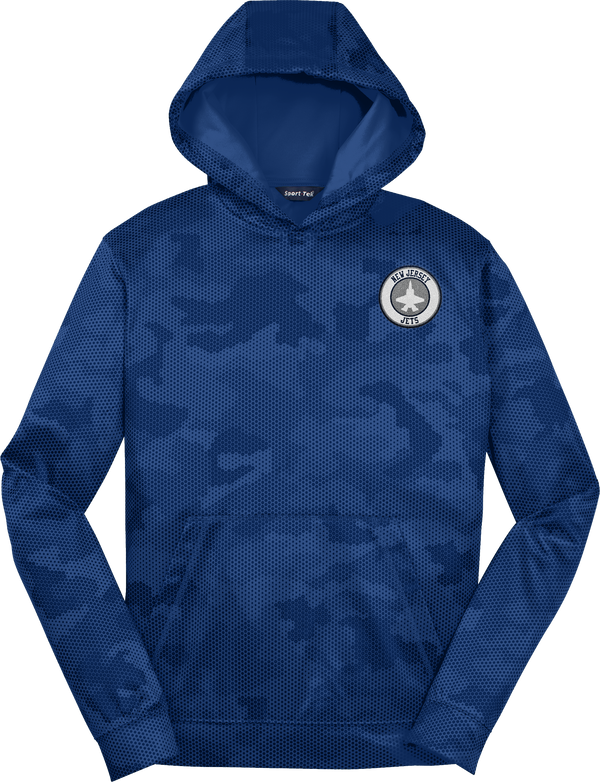 NJ Jets Youth Sport-Wick CamoHex Fleece Hooded Pullover