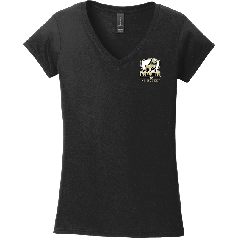 HVM Bulldogs Softstyle Ladies Fit V-Neck T-Shirt