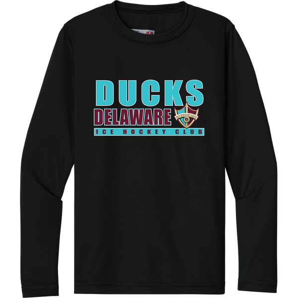 Delaware Ducks Youth Cooling Performance Long Sleeve Tee