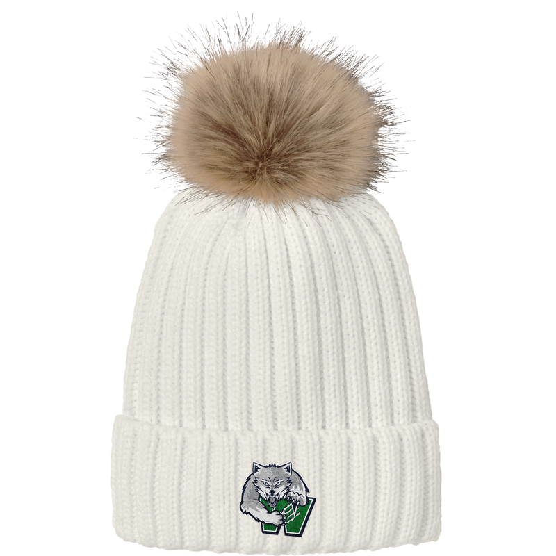 Woodbridge Wolfpack Faux Fur Pom Beanie