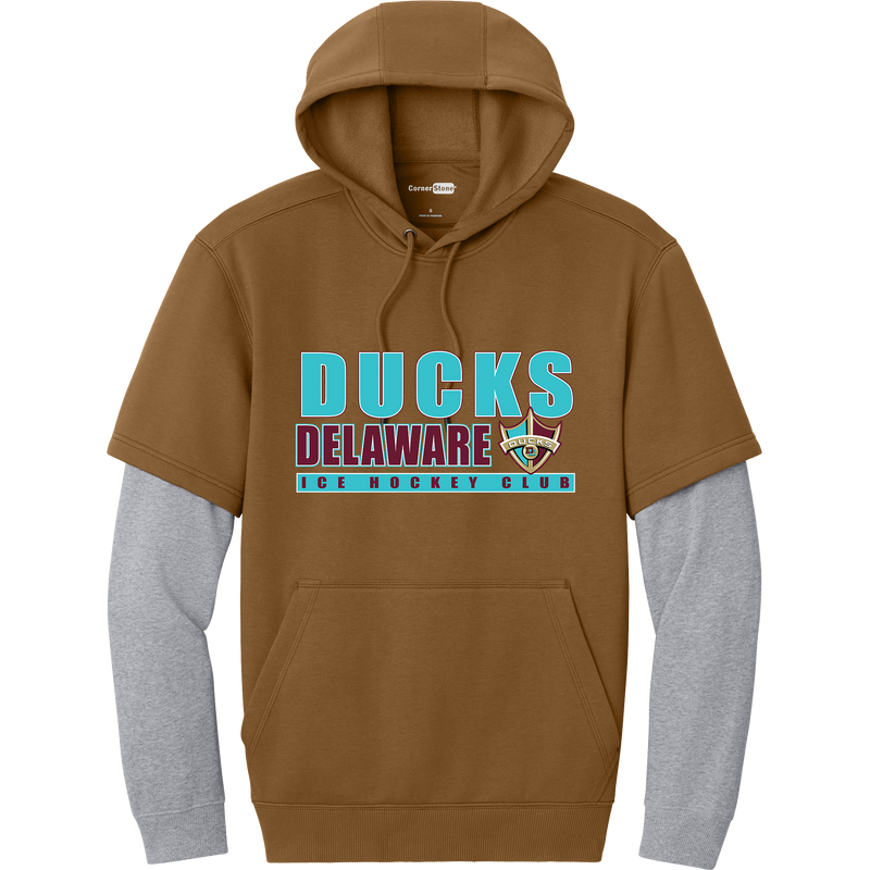 Delaware Ducks Tough Fleece Layered Hoodie