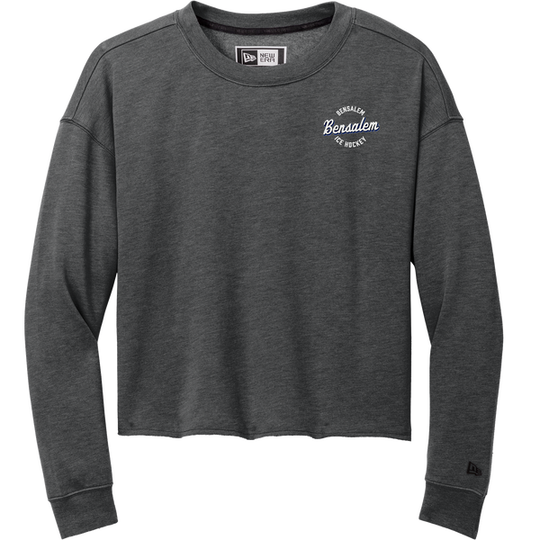 Bensalem New Era Ladies Tri-Blend Fleece Crop Crew