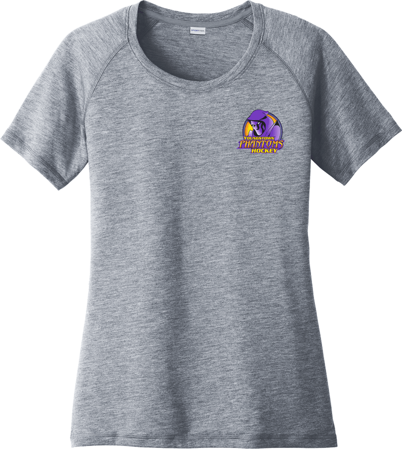 Youngstown Phantoms Ladies PosiCharge Tri-Blend Wicking Scoop Neck Raglan Tee