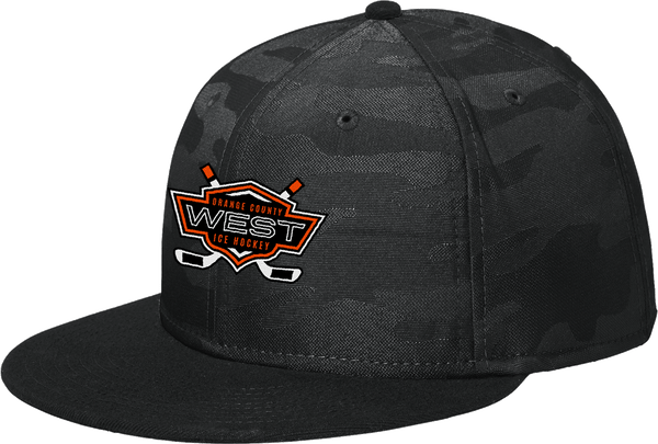 Orange County West New Era Camo Flat Bill Snapback Cap