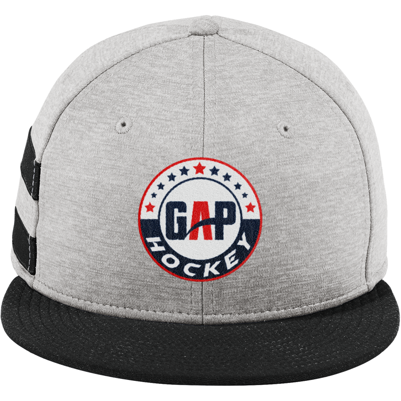GAP Hockey New Era Shadow Heather Striped Flat Bill Snapback Cap