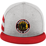 Maryland Black Bears New Era Shadow Heather Striped Flat Bill Snapback Cap