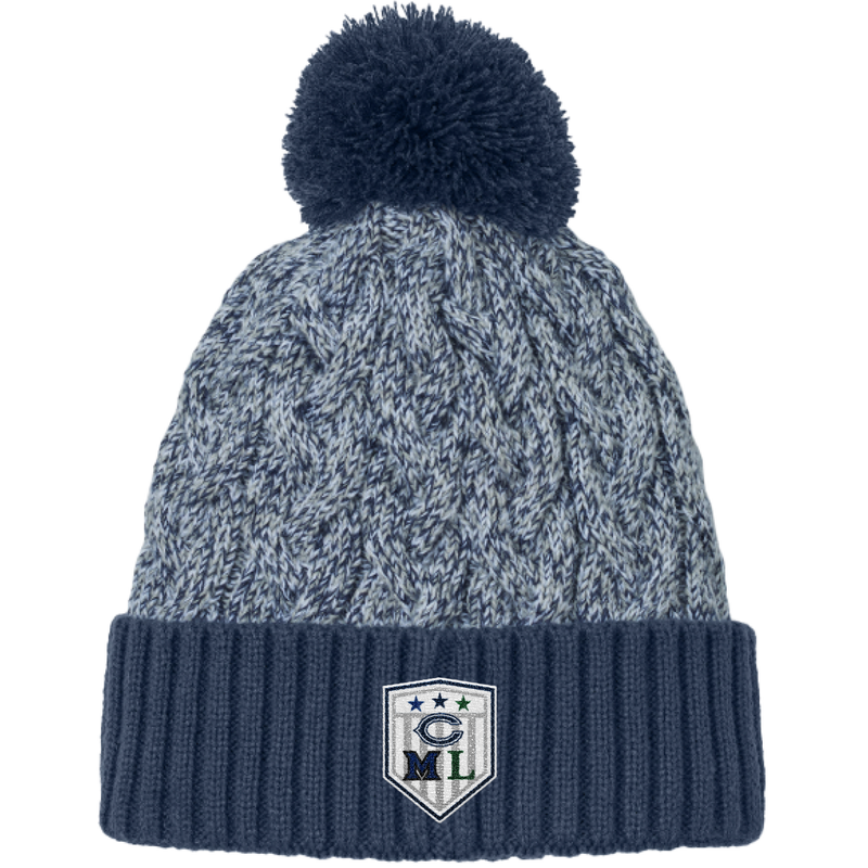 CML Girls Ice Hockey New Era Marled Knit Pom Beanie