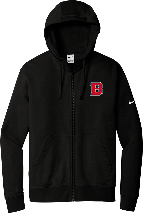 CT Bobcats Nike Club Fleece Sleeve Swoosh Full-Zip Hoodie