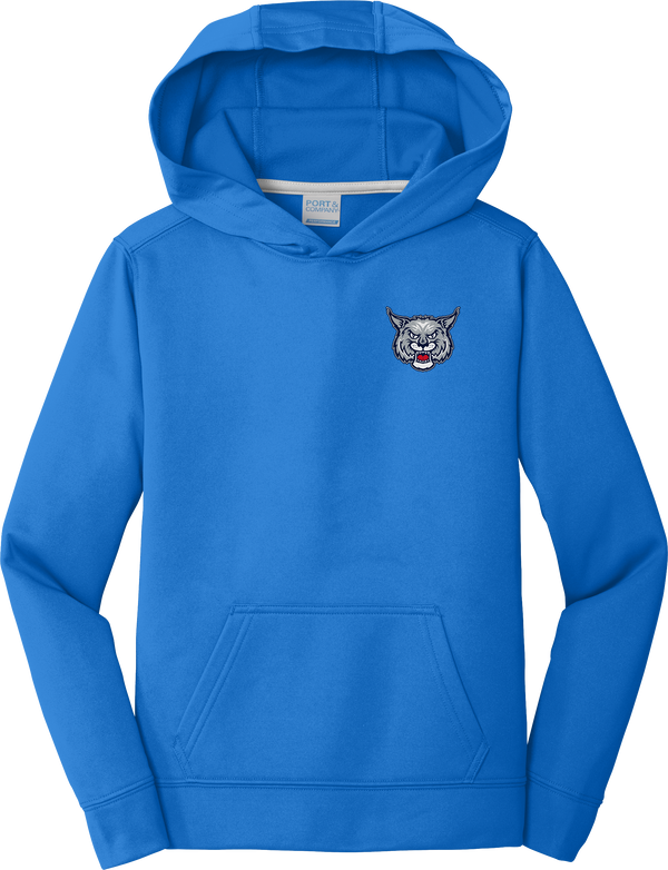 CT Bobcats Youth Performance Fleece Pullover Hooded Sweatshirt