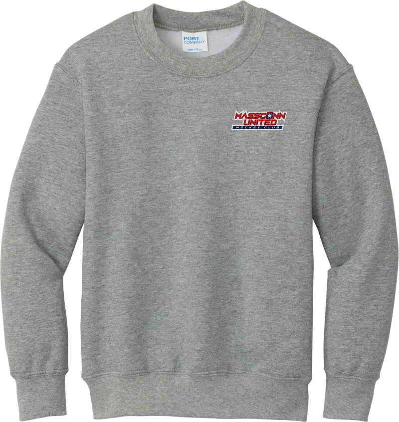 Mass Conn United Youth Core Fleece Crewneck Sweatshirt