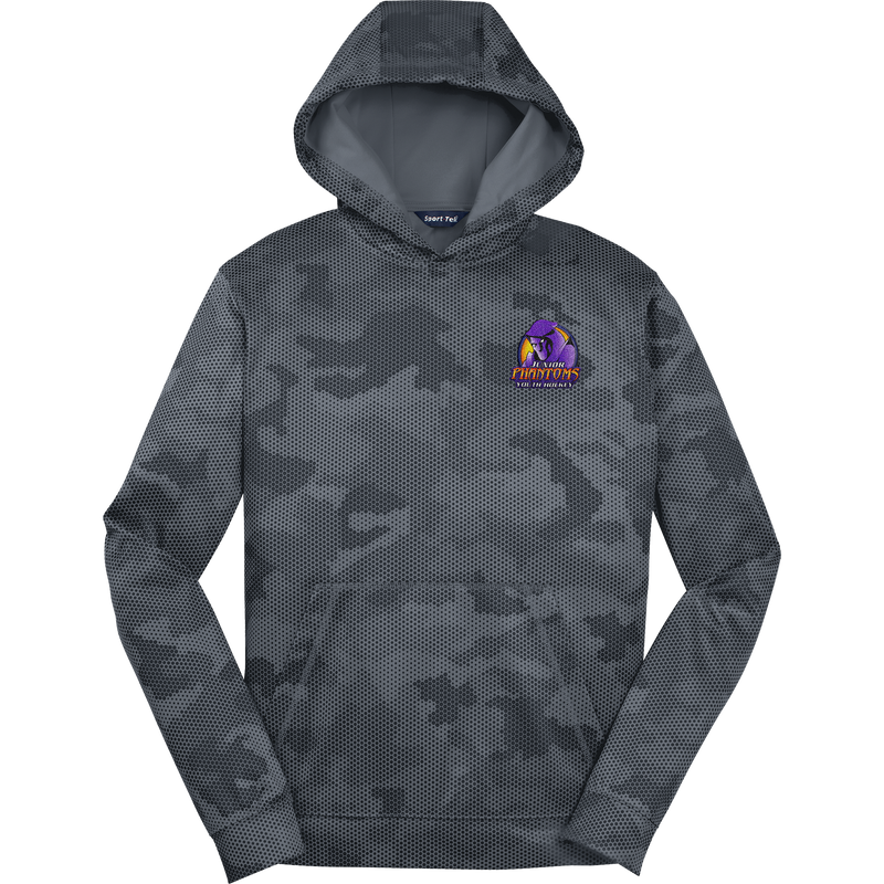 Jr. Phantoms Youth Sport-Wick CamoHex Fleece Hooded Pullover