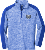 CT Bobcats Youth PosiCharge  Electric Heather Colorblock 1/4-Zip Pullover