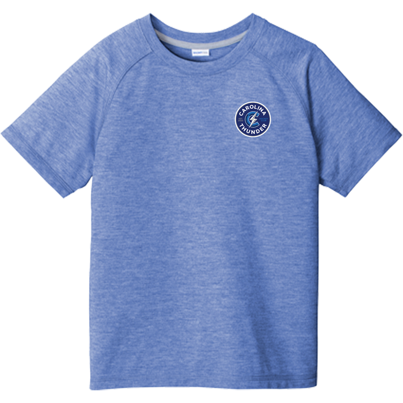 Carolina Thunder Youth PosiCharge Tri-Blend Wicking Raglan Tee